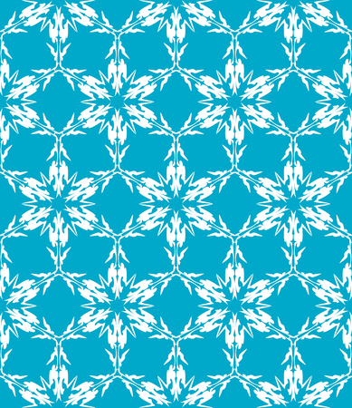 Seamless pattern from snowflakes on a blue backgroundのイラスト素材