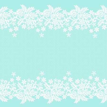 Template for wedding, invitation or greeting card with white lace borderのイラスト素材