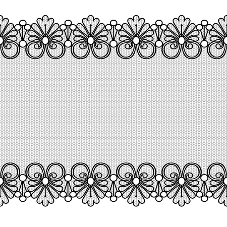 Black lace borderのイラスト素材