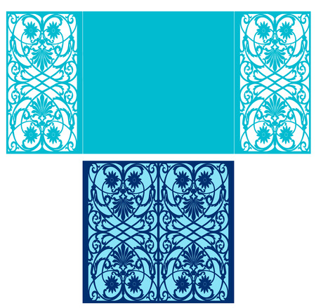 laser cut wedding invitationのイラスト素材