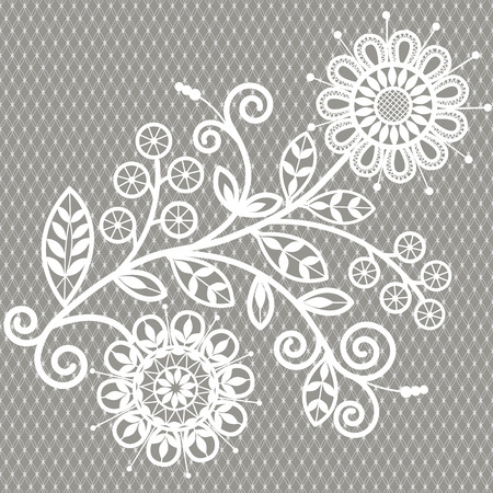 A white lace background.のイラスト素材
