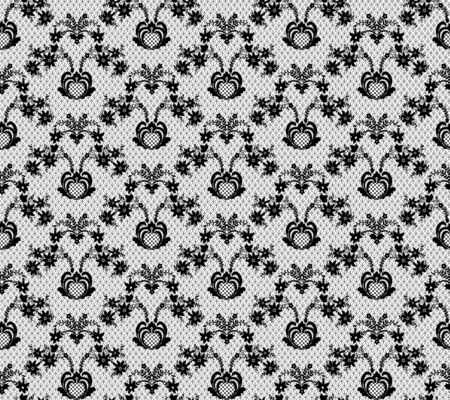 Black lace patternのイラスト素材