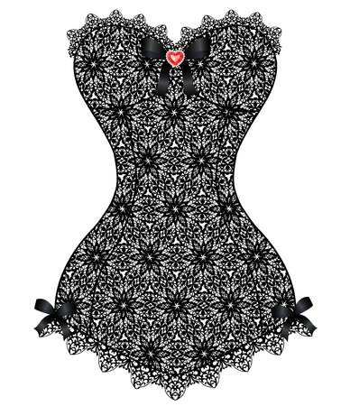 lace vintage corsetのイラスト素材