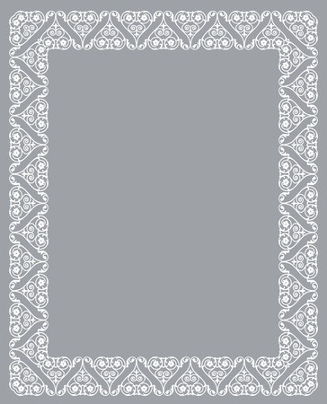 Delicate white frameのイラスト素材