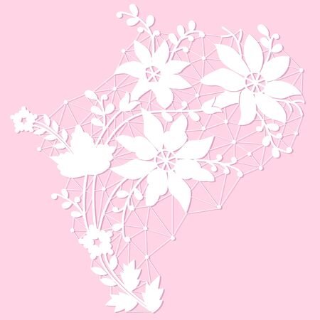 Floral lace patternのイラスト素材