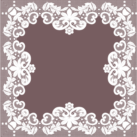 White lace frameのイラスト素材
