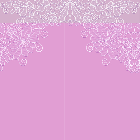 Card with laceのイラスト素材