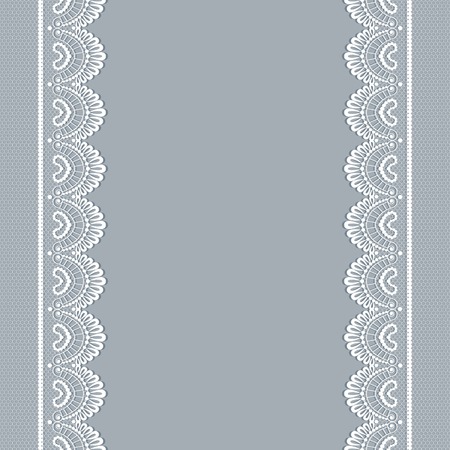 lace border with ornament on a gray backgroundのイラスト素材