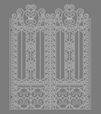 Forged iron gateのイラスト素材