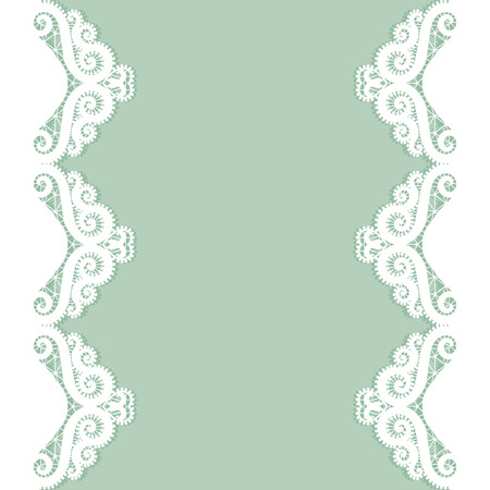 white lace borders on a green backgroundのイラスト素材