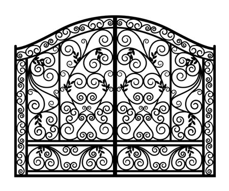 wrought iron gatesのイラスト素材