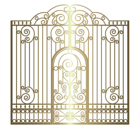 gate with doorのイラスト素材