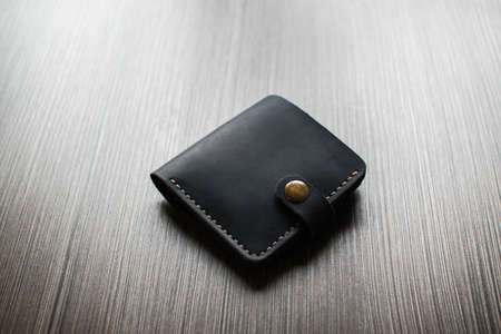 Leather men's and women's leather walletsの写真素材