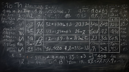 A board with math formulas, Pi number day, generative AIの素材