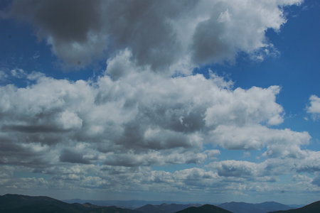 Bright skies in the mountains