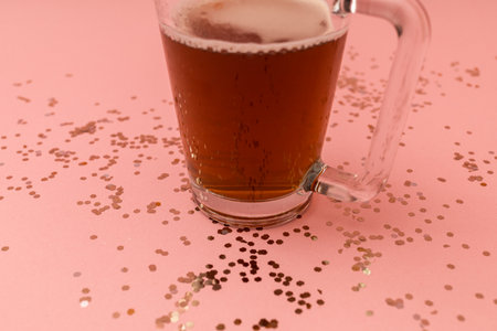 Soluble coffee in a clear cup