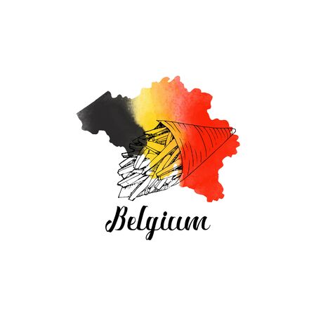 belgium vector  illustration background.のイラスト素材