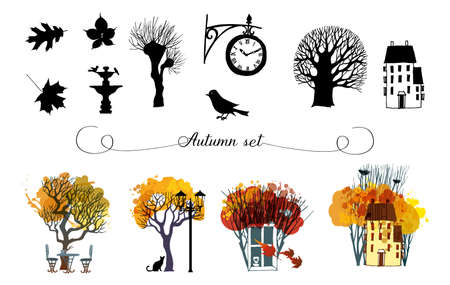 Autumn vector backgroundのイラスト素材