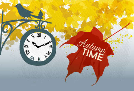 Autumn vector backgroundのイラスト素材