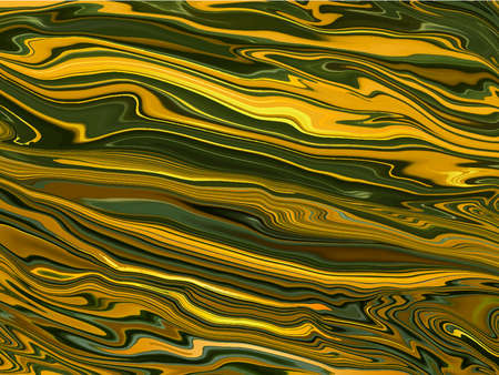 Liquid marble gold and green natural texture abstract background