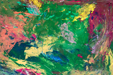 colorful brushstrokes paintedの写真素材