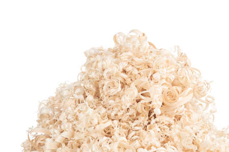 Mountain sawdust on a white background side view with a place for text or inscriptionの写真素材