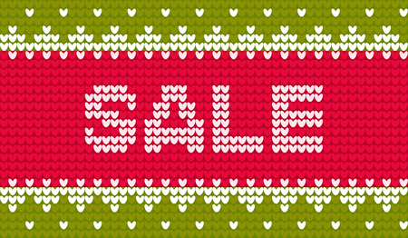 Knitting winter saleのイラスト素材