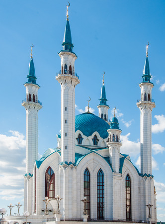 KAZAN, RUSSIA - AUGUST 5, 2016: A view at the Qol Sharif Mosqueのeditorial素材