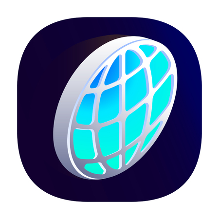 3d background isometric earth globeのイラスト素材