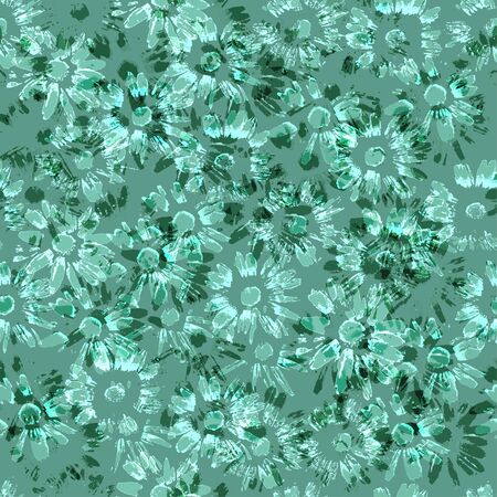 Beautiful green floral seamless pattern. It is a small wrinkle.の写真素材