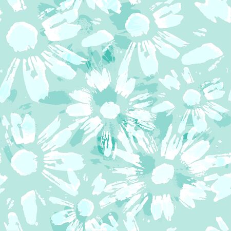 Beautiful light blue floral seamless pattern. Vector textures for women, fabric, textile, wrapping.のイラスト素材