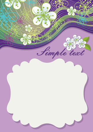 Cherry Flowers or Apple Flowers abstract backgroundのイラスト素材