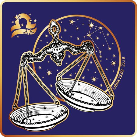 Horoscope.Libra zodiac signのイラスト素材
