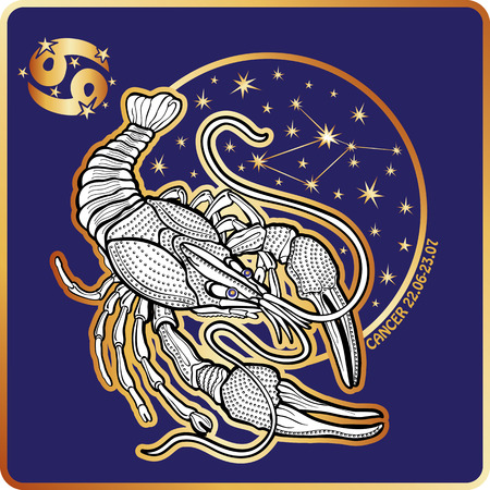 Horoscope.Cancer  zodiac signのイラスト素材