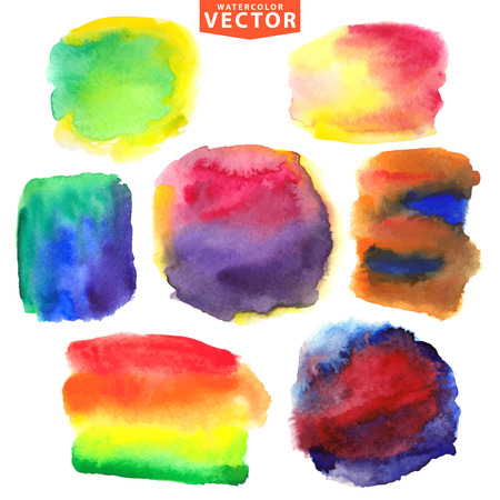 Watercolor stains.Mix colorsのイラスト素材