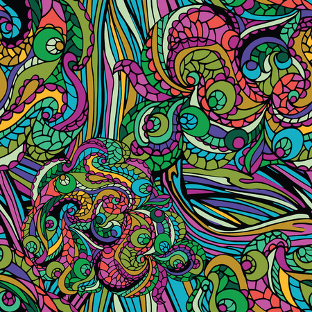 Abstract vector tribal ethnic background ,seamless  pattern.Multicolor color ornament.For fabrics ,Wallpaper ,background wrapping paper,backdropのイラスト素材