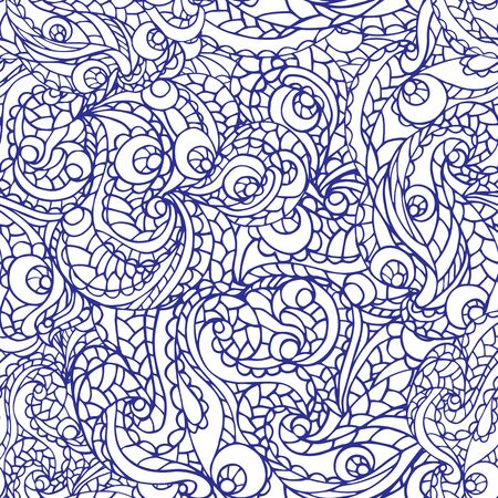 Abstract vector tribal ethnic background ,seamless  pattern.Outline ornament.For fabrics ,Wallpaper background,wrapping paper,backdropのイラスト素材