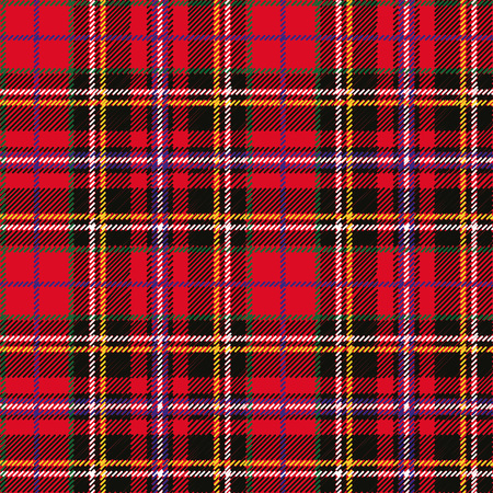 Tartan, plaid Seamless pattern. Wallpaper,wrapping paper,textile.Retro style.Fashion illustration,vector background.Christmas,new year  decor.Traditional red,black and green green scottish ornamentのイラスト素材