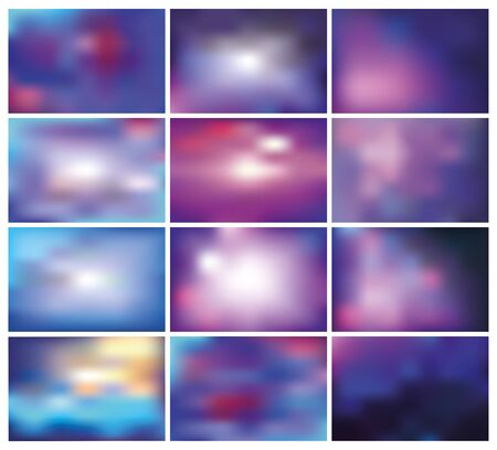 Abstract blurred effect backgrounds.Effect smooth blurred light,energy space.Elements for website,print,presentation.Watercolor blur.Blue,lilac cool colors.Space and sky.Valentine dayのイラスト素材