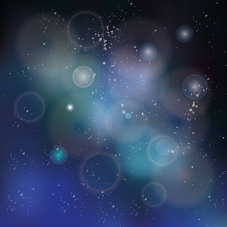 Abstract space dark sky blurred background with dots stars,shiny bokeh.science background,night backdrop.Futuristic mystery design template,universe blur texture,earth day bannerのイラスト素材