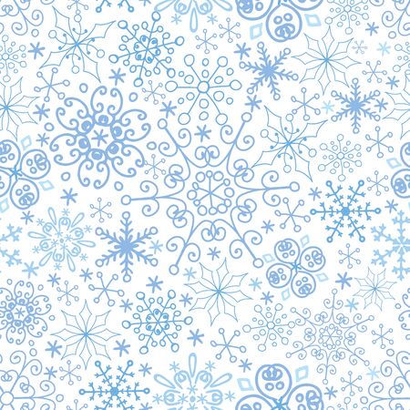 Snowflake lace seamless pattern,ornament background.Christmas,new year holiday decor,Winter elements.Roundr shape,crystal Vector.Vintage Wallpaper,Retro wrap,textileのイラスト素材