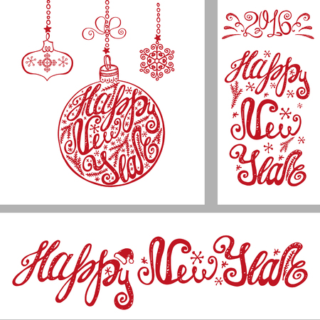 New year Congratulation cardsのイラスト素材
