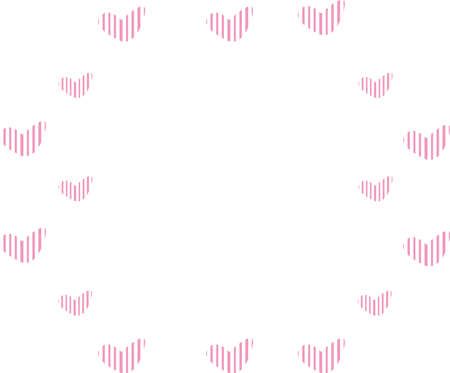 frame of pink heartsのイラスト素材