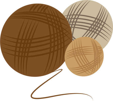 Balls of thread brown graphicのイラスト素材
