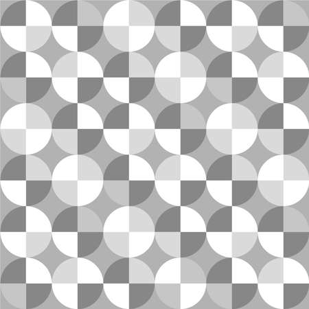 abstract seamless background in color. Circles, squares, hemispheresの写真素材