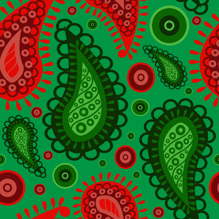 Seamless pattern based on traditional Asian elements Paisleyのイラスト素材