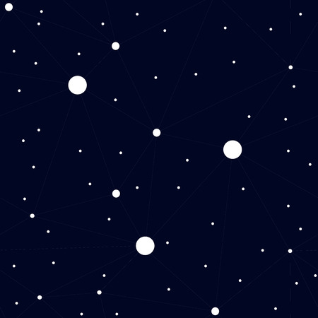Seamless pattern with night sky and stars. Vector background.