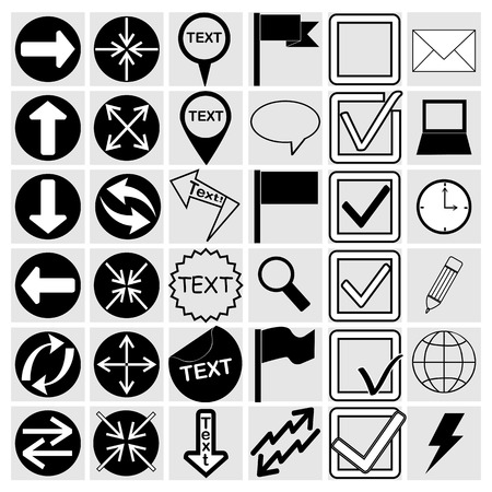 Vector Illustration of Different Iconsのイラスト素材
