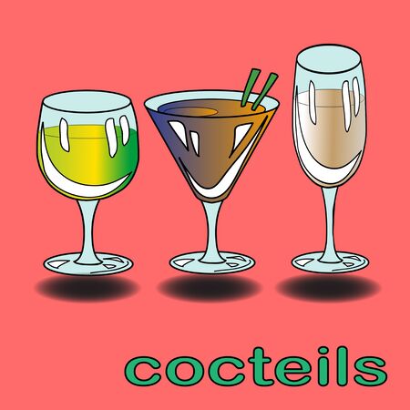 Cocktail cardのイラスト素材