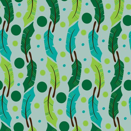 Seamless pattern with feathersのイラスト素材